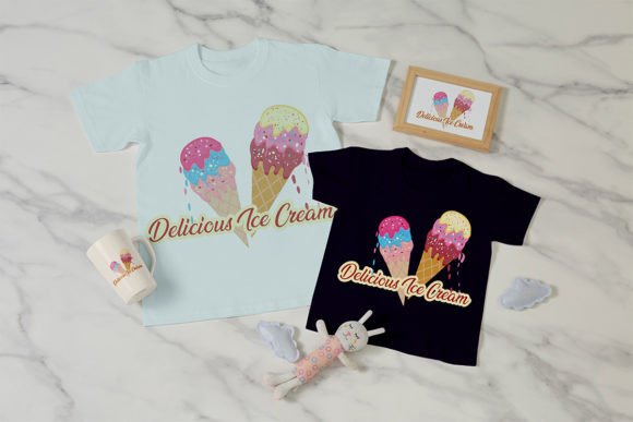 Download Delicious Ice Cream T-shirt Design - Premium Resources