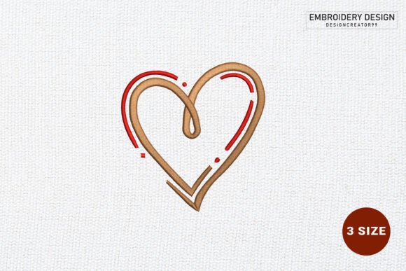 Download Abstract Sketch Heart&nbsp;Embroidery&nbsp; - Premium Resources