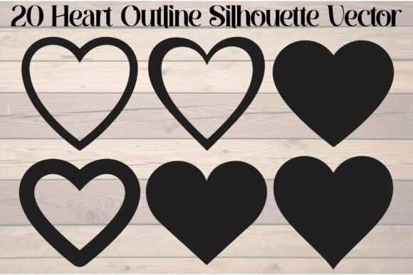 Download Heart Outline Silhouette - Silhouette Collection
