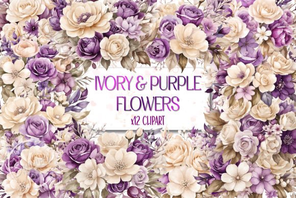 Download Watercolor Ivory &amp; Pearl Purple Flowers - Purple flowers Collection