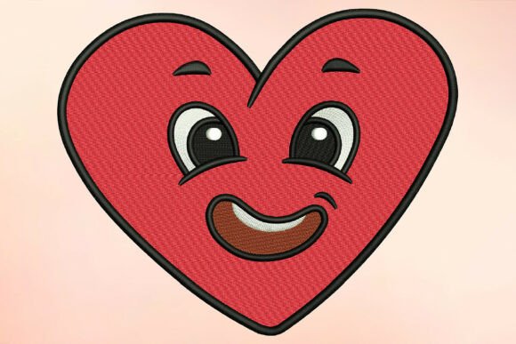Download Emoji Heart Embroidery Design - Heart embroidery Collection